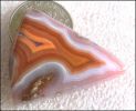 FINE OLD COLORFUL APACHE AGATE DESIGNER CABOCHON � 22.54 CT.